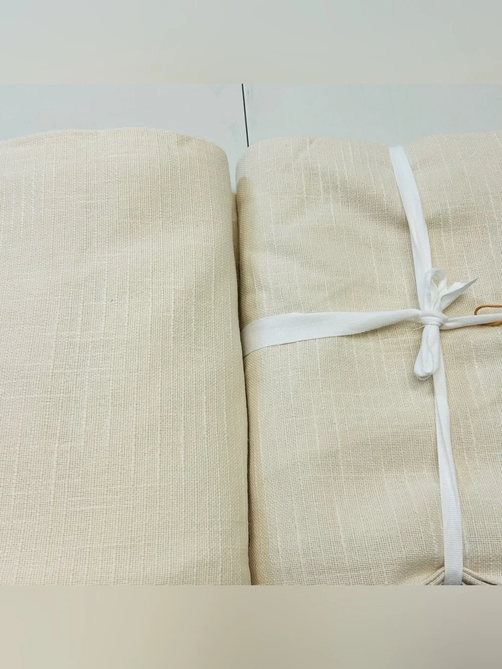 QUINCE Set Of 2 48x96 Cotton Slub Curtains Natural 0072